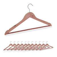 12XVEŠIAKY na šaty - svetlohnedá, kov/drevo (45/23.5/1.2cm) - Relaxdays