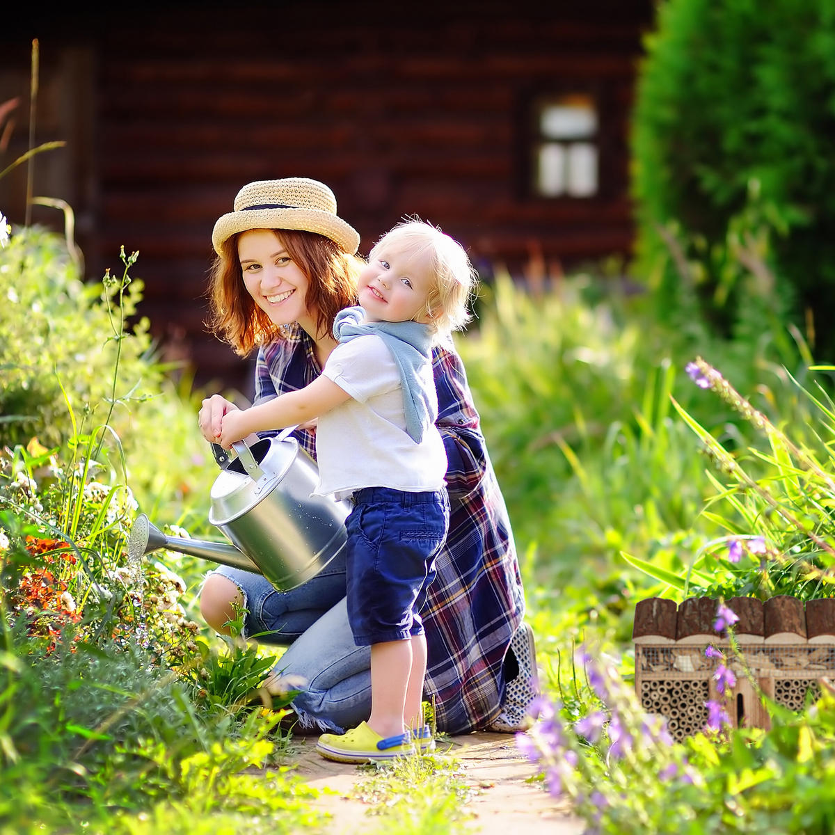 INSEKTENHOTEL - Hellbraun, Holz (30.5/31/9.5cm) - Relaxdays