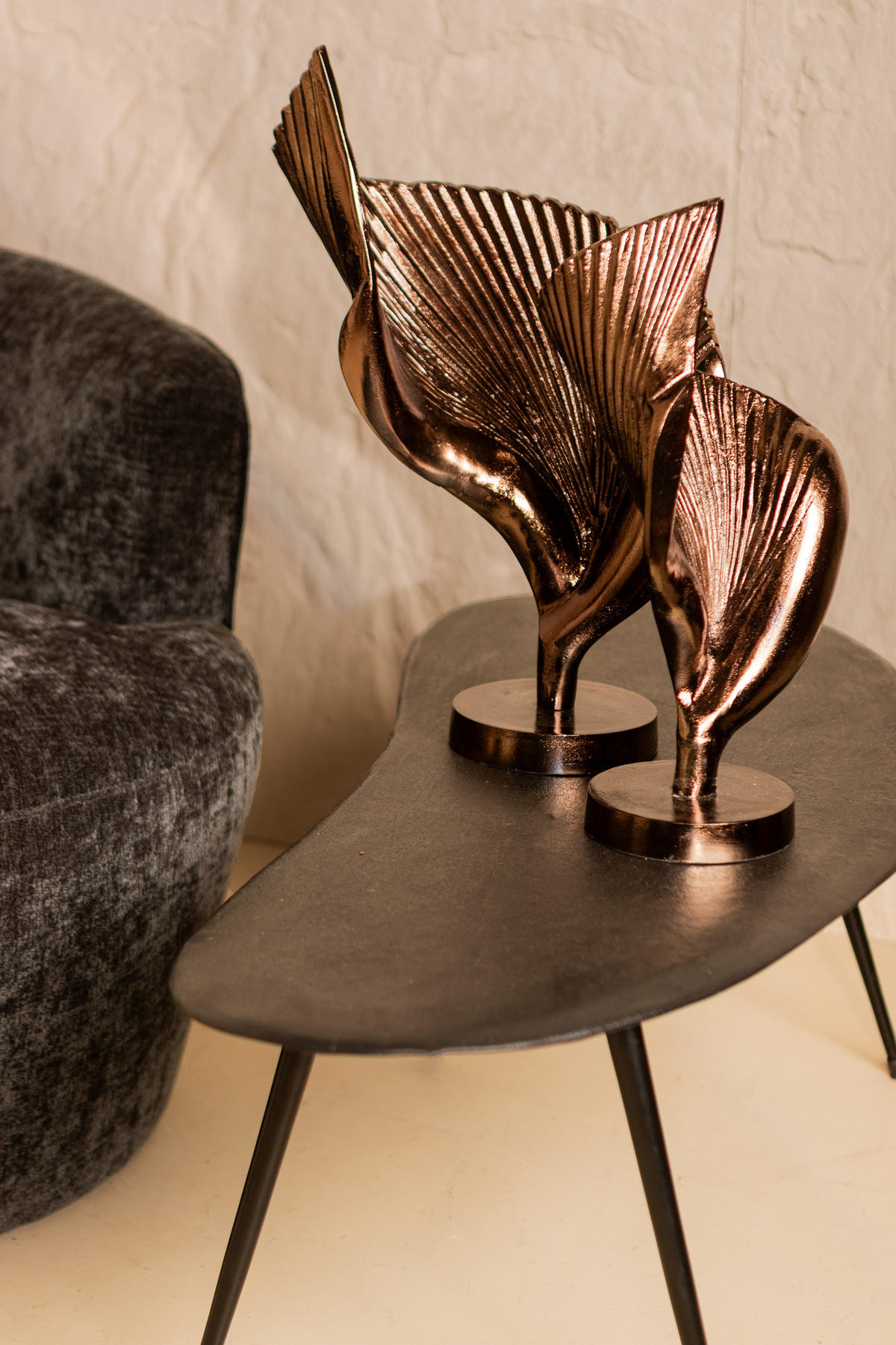 SKULPTUR Roweyda Braun 29/15/50cm - Braun, Metall (15/50/29cm) - PTMD Collection