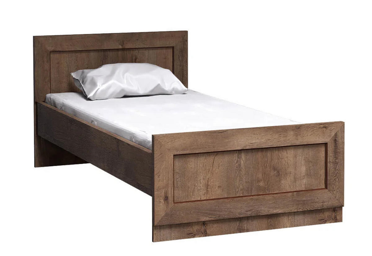 BETT TADEUSZ T-21 - Dunkelbraun, Holzwerkstoff