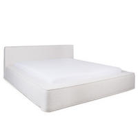 POLSTERBETT Tulu Hellbeige 180/200 cm Boucle mit Bettkasten - Beige, Textil/Metall (180/200cm) - wonello