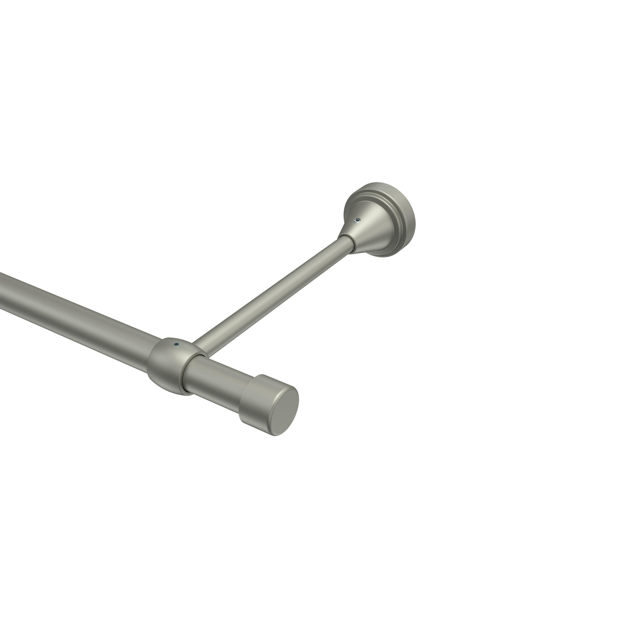 GARDINENSTANGE Primus Lucan 520 cm (geteilt in 4 x 130 cm), 1-läufig (ohne Ringe), 16 mm Ø Chrom matt - Chromfarben/Nickelfarben, Metall (520cm) - INTERDECO