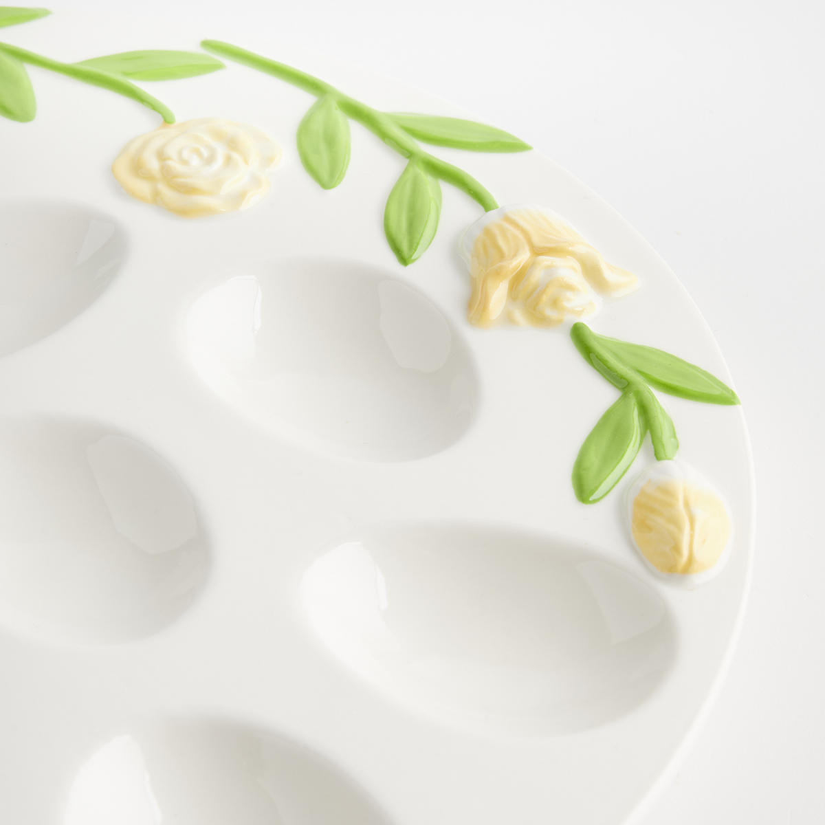 EIERPLATTE Tulipano - Weiß, Stein (31/3.5/31cm) - home&you