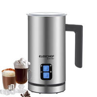 MILCHSCHÄUMER 4IN1 Automatisch Heiß Kalt Schaum Latte Cappuccino - Silberfarben, Metall - Bextcok