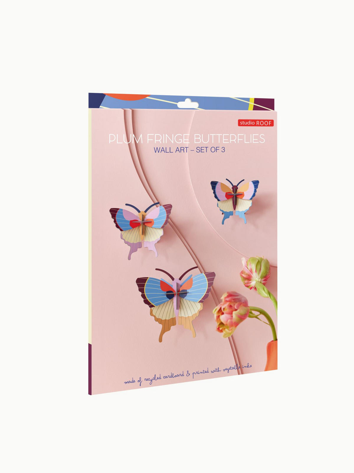 WANDDEKO Schmetterlings Trio 5/16.5 cm - Multicolor, Wellpappe (5/16.5/17cm) - KUNSTLOFT