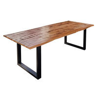 ESSTISCH DORA U - Beige/Schwarz, Holz/Metall (100/240/77cm) - SAM