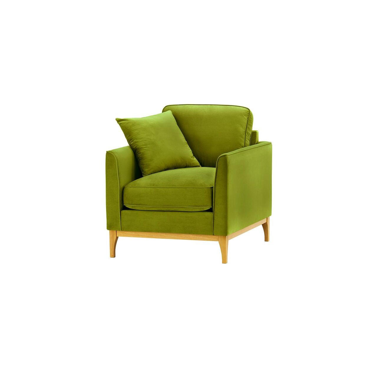 SESSEL Linara-Velluto 9 - Olivgrün, Holz/Textil (81/91/95cm)