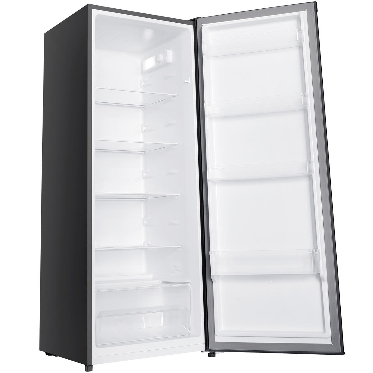 KÜHLSCHRANK CS2422E-S ohne Gefrierfach groß - 242 Liter, freistehend, 143 cm hoch, silber - Silberfarben, Glas/Kunststoff (54.5/143/55.5cm) - homeX
