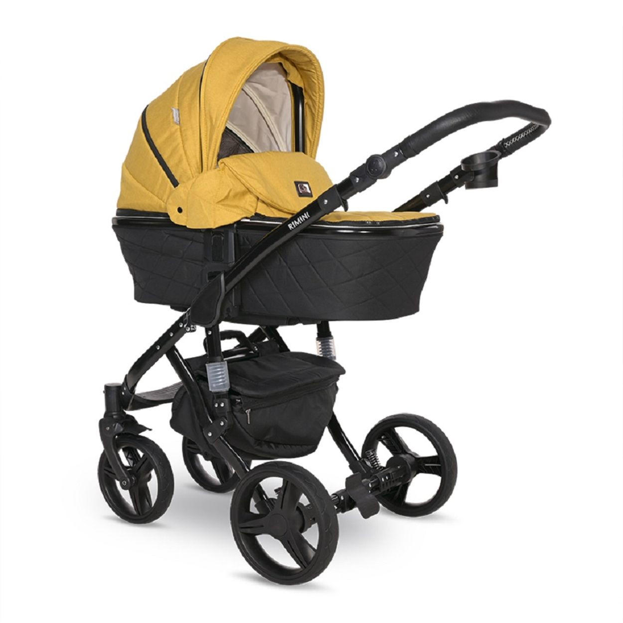 KOMBIKINDERWAGEN Rimini Premium gelb Sportsitz Tragewanne Moskitonetz verstellbar - Gelb, Metall (112/60/117cm) - Lorelli