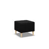 SITZPOUF 50x50 ELMA, Schwarz - Schwarz, Textil (50/40/50cm)