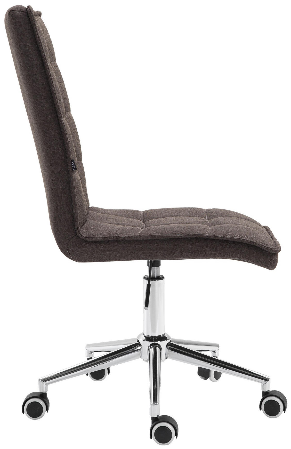 DREHSTUHL Stoff dunkelgrau - Chromfarben/Dunkelgrau, Textil/Metall (43/90/61cm) - CLP