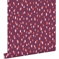 TAPETE Punkte 50 x 900 cm - Lila, Papier (50/0.1cm) - ESTAhome