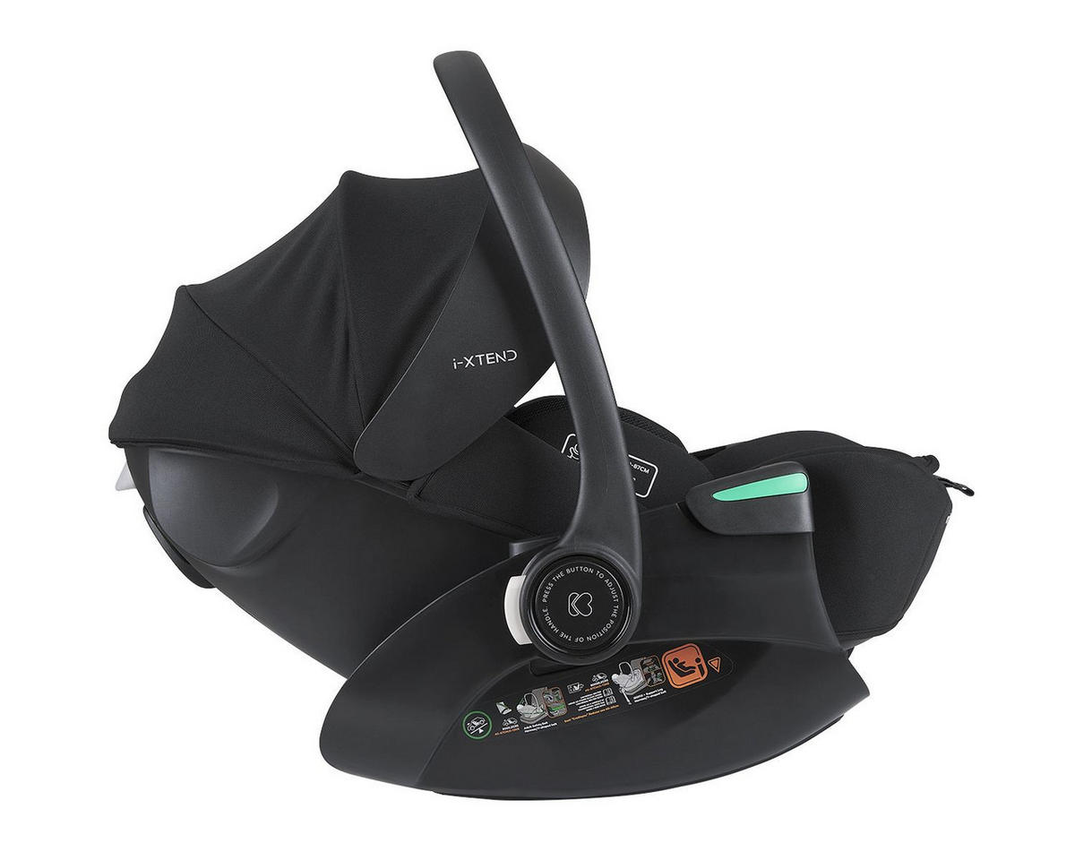 BABYSCHALE i-Xtend i-Size schwarz (40-87cm) Kopfstütze SPS Ganzkörperkissen - Schwarz, Kunststoff (46/75/54cm) - Kikka boo