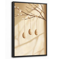 LEINWAND Bilder mit Rahmen - Beige - Osterkuchen - Eier - 40x60 - Beige, Textil (40/60cm) - MuchoWow