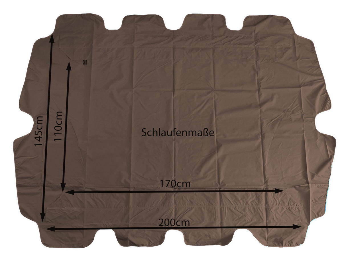 ERSATZDACH Hollywoodschaukel 145x200 cm Taupe - Taupe, Textil (145/18/200cm) - QUICK STAR