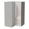 ECKHÄNGESCHRANK Essen W14/60 Weiß Hochglanz / Grau Matt 60 / 60 / 96cm - Weiß Hochglanz/Grau, Holz/Holzwerkstoff (60/96/60cm) - Feldmann-Wohnen