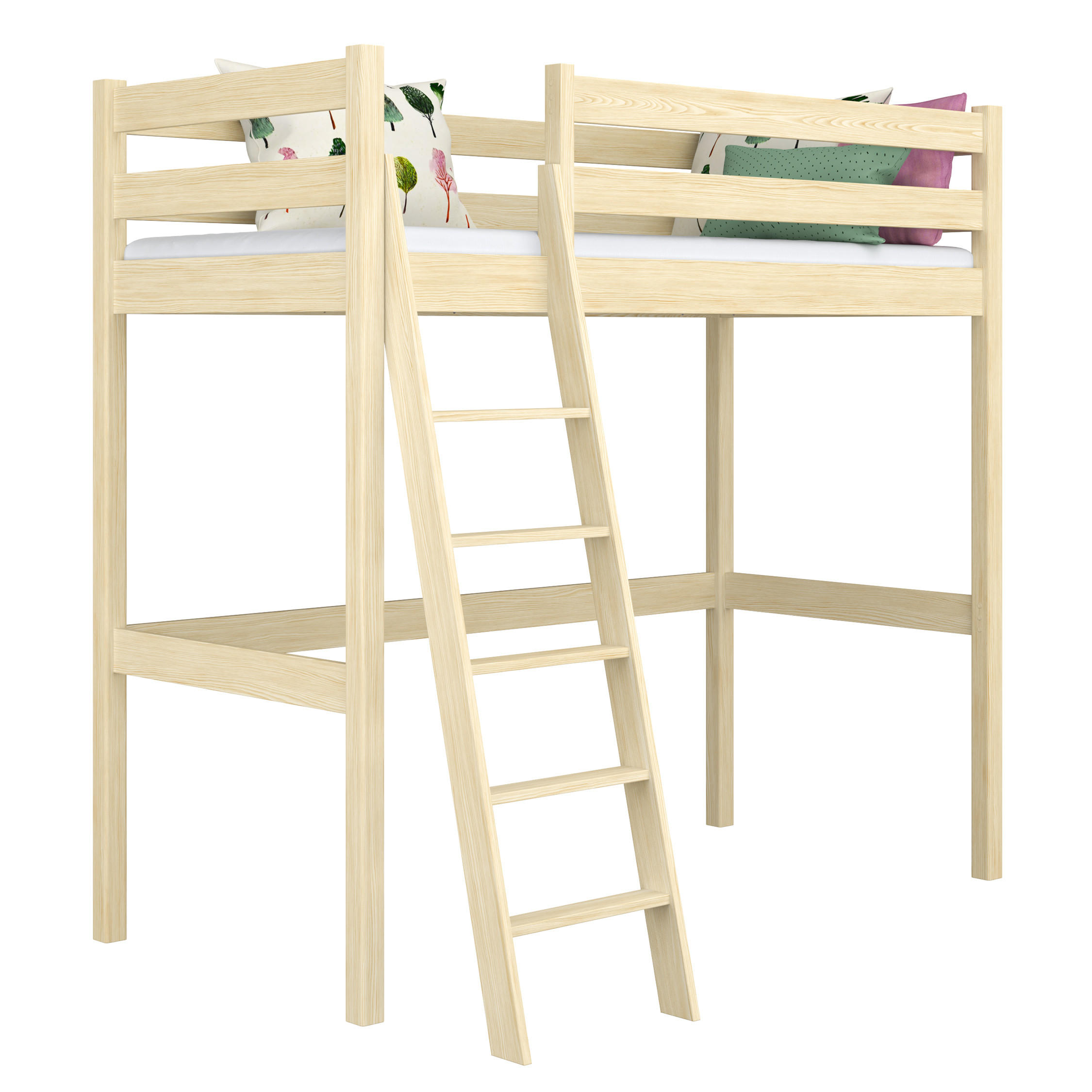 N-Wood Hochbett Braun 90x180 cm