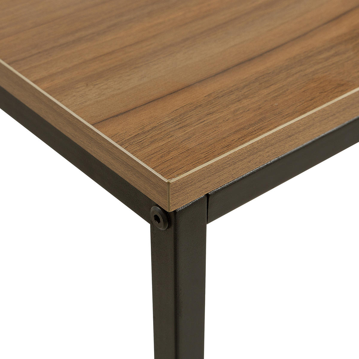 KONSOLENTISCH dunkler Holzfarbton/schwarz Tulia - Dunkelbraun/Schwarz, Holzwerkstoff (30/100/81cm) - Beliani