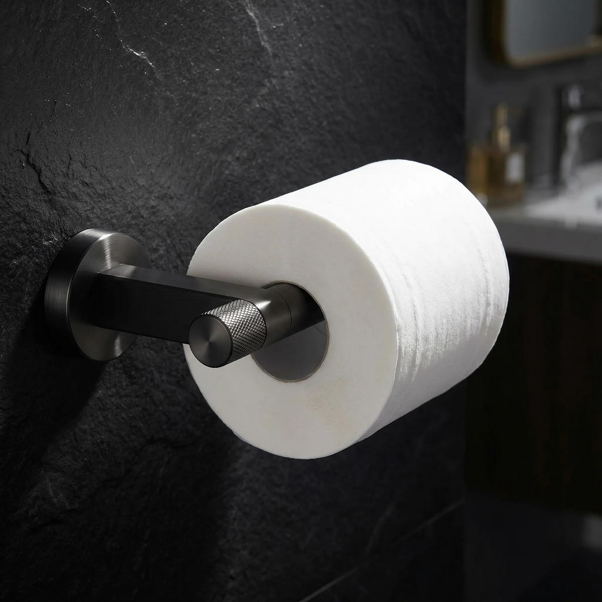 HALTER Für Toilettenpapier Rea 39105 Ori Titan - Titanfarben, Metall (17/4/8cm) - REA