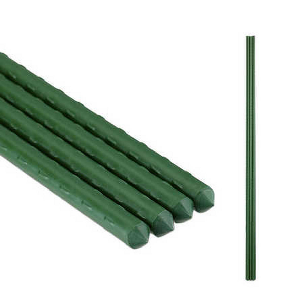 10xPFLANZSTÄBE - Dunkelgrün, Kunststoff/Metall (1cm) - Relaxdays