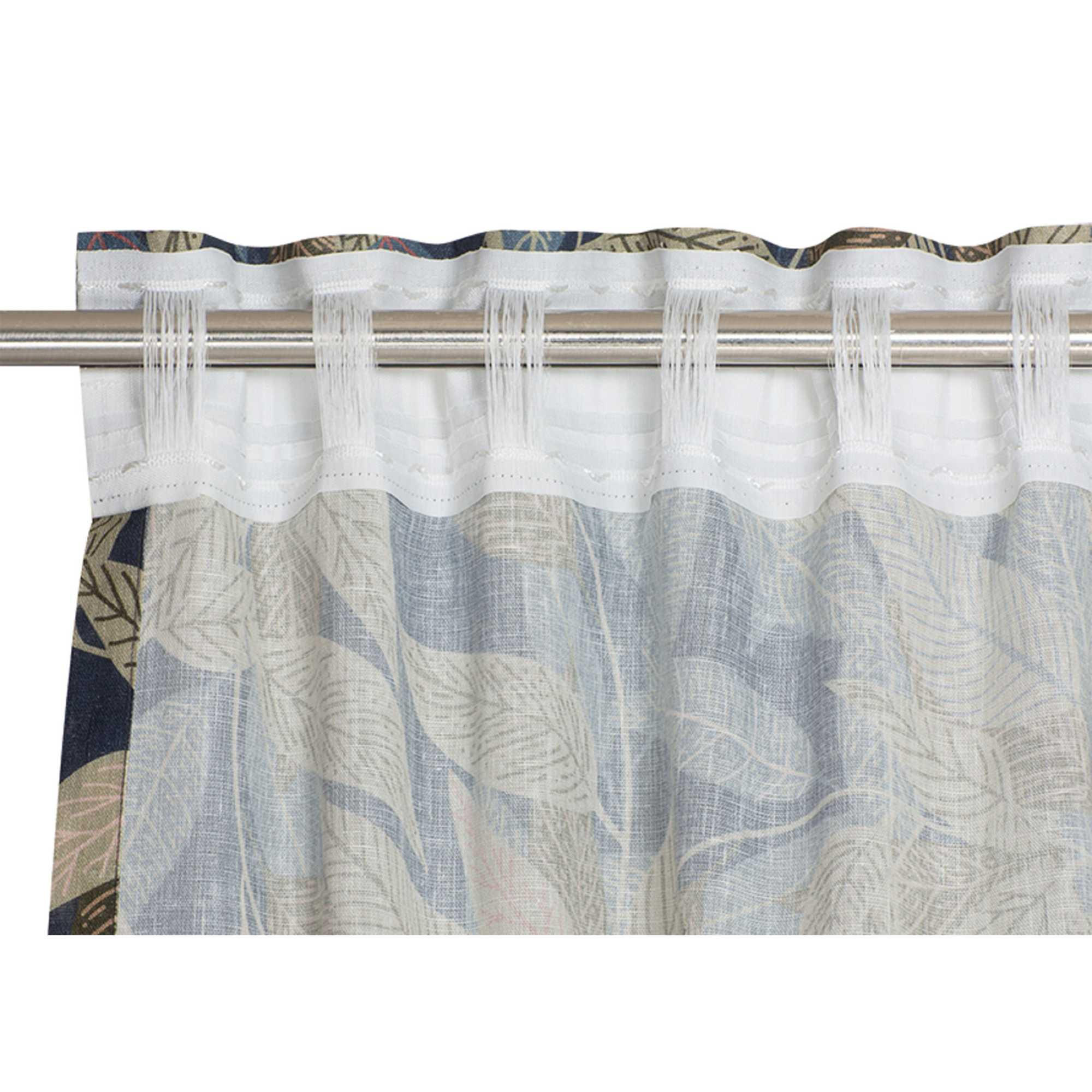 HALBTRANSPARENTER SCHLAUFENVORHANG MACY - Blau, Textil (130/0.5/250cm) - Esprit