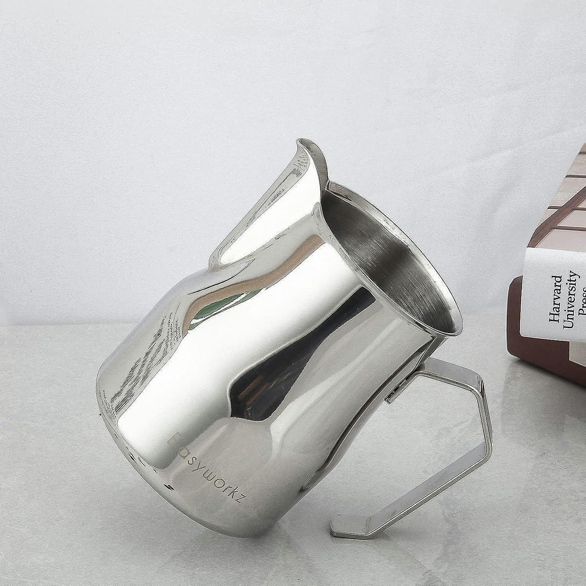 MILCHAUFSCHÄUMKRUG Edelstahl 350 ml - Silberfarben, Metall (7.6/10.8cm)