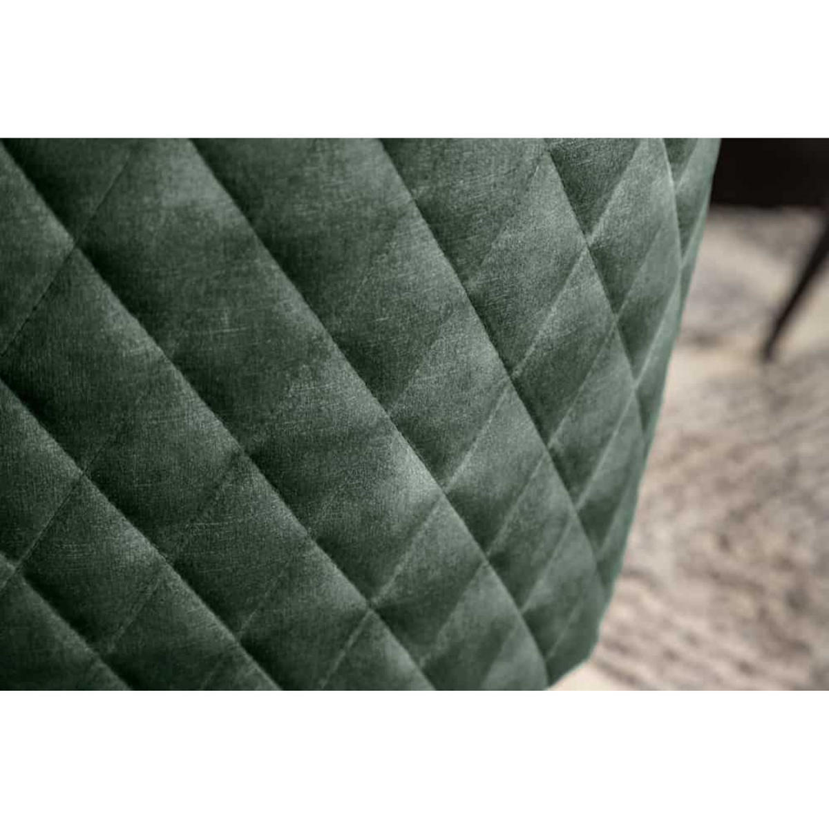 ARMLEHNSTUHL EUPHORIA Samt Dunkelgrün, Schwarz - Dunkelgrün/Schwarz, Textil/Metall (58/82/60cm) - riess-ambiente