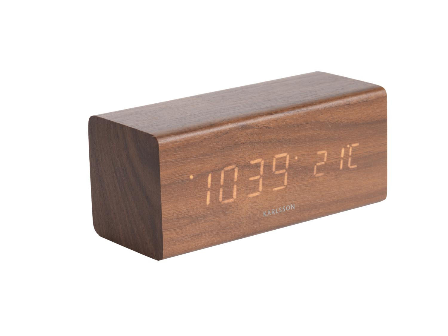 WECKER Block 7.1/16/7.2 cm - Braun, Holz (16/7.2/7.1cm) - Karlsson