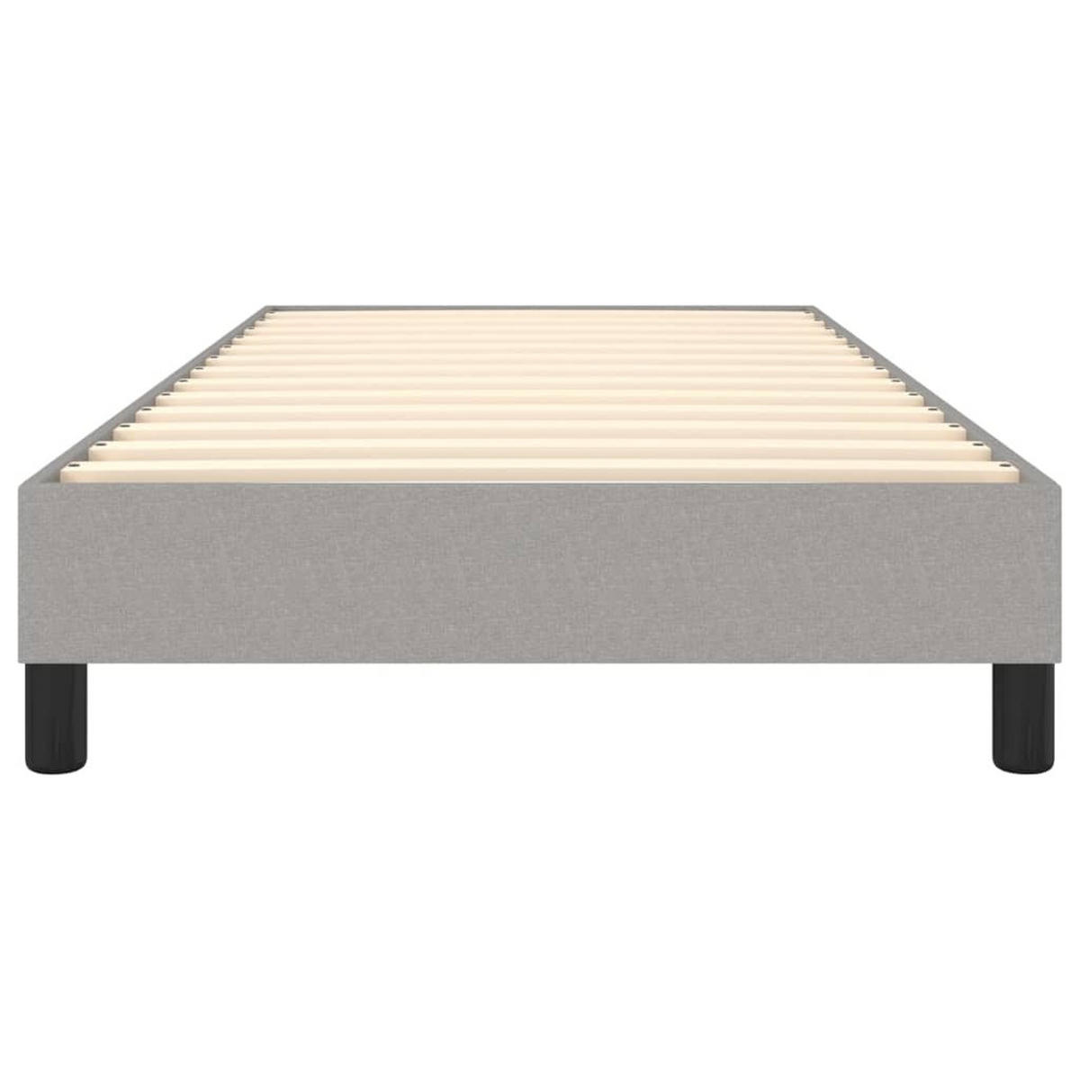 BETTGESTELL Hellgrau 90/200 Cm Stoff - Grau, Holzwerkstoff (90/200cm) - vidaXL