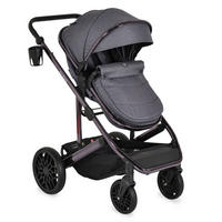 KOMBIKINDERWAGEN 3 in 1 all Road grau umbaubar Babyschale Sportsitz Tragetasche - Grau, Metall (87/59/108cm) - Moni