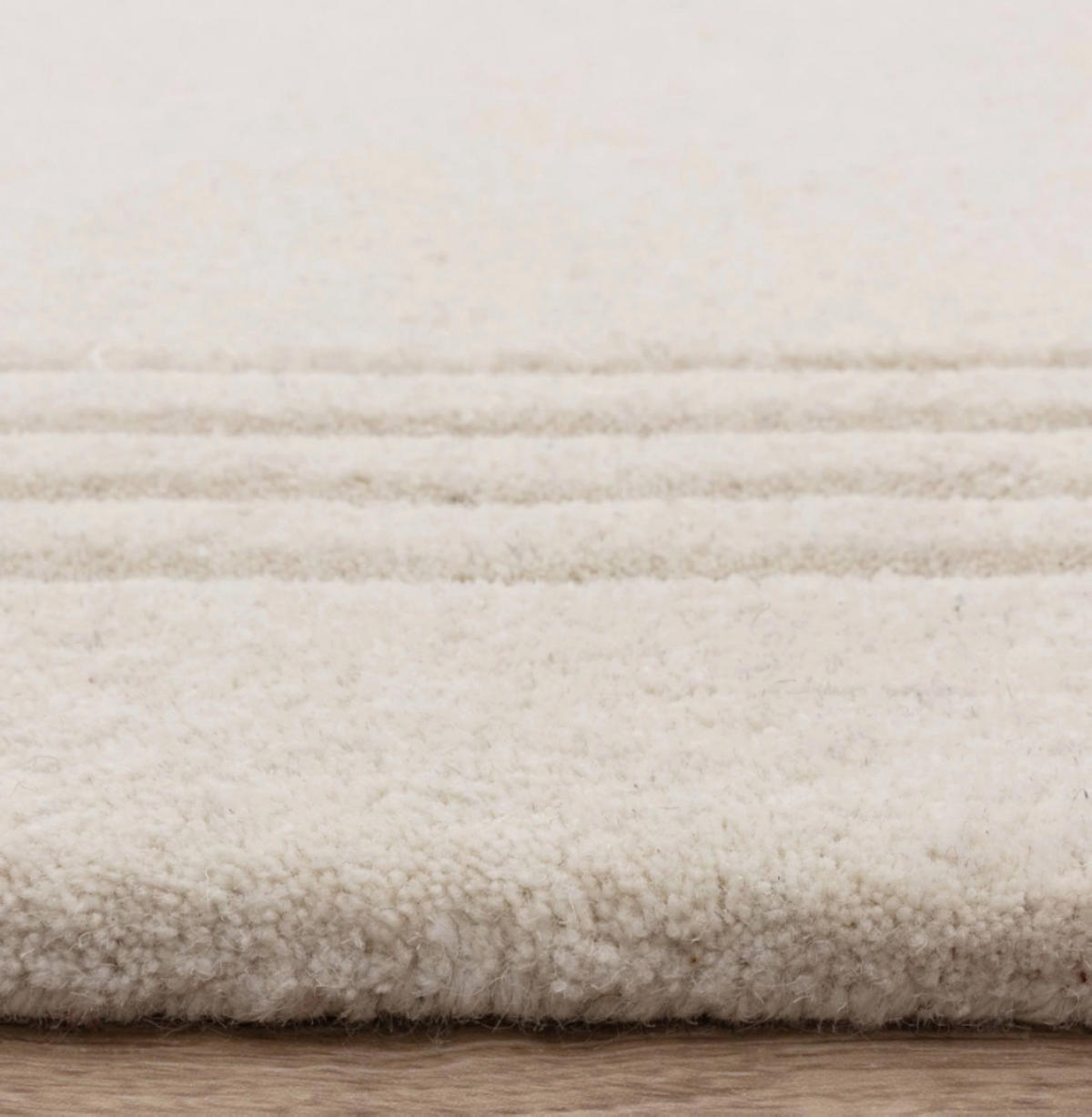 TEPPICH modern reine Wolle LORO Weiß 120 x 170 cm - Weiß, Naturmaterialien (120/170cm) - Novatrend