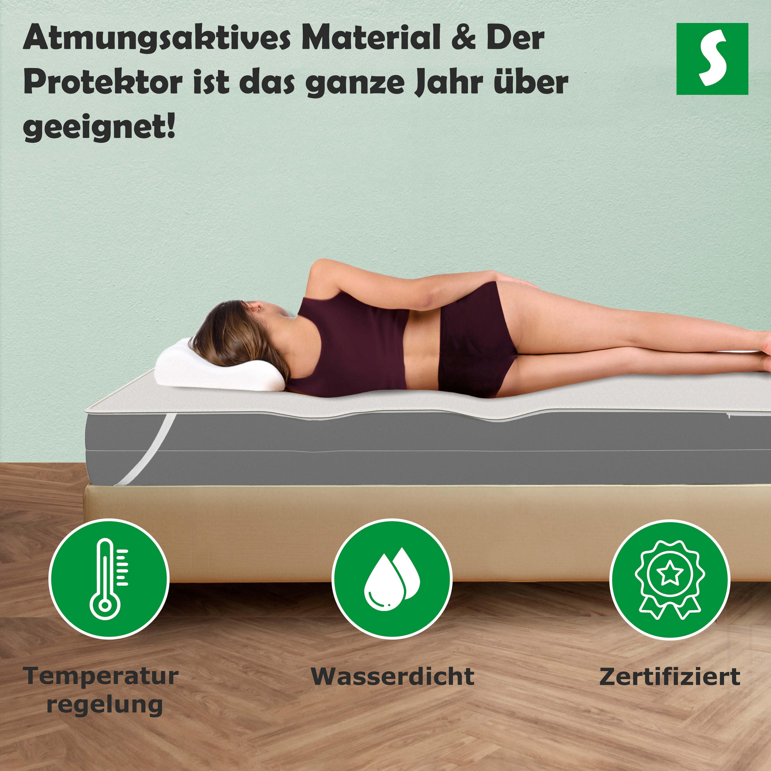 MATRATZENSCHONER 180x200 cm – Wasserdicht, Weich und Komfortabel - Weiß, Textil (180/200cm) - Schlaftroll