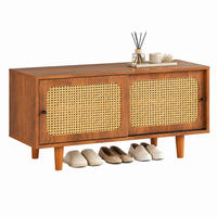 SCHUHSCHRANK mit 2 Türen 104 x 40 x 48 cm Walnut - Walnussfarben, Holz (40/48/104cm) - Beauniv
