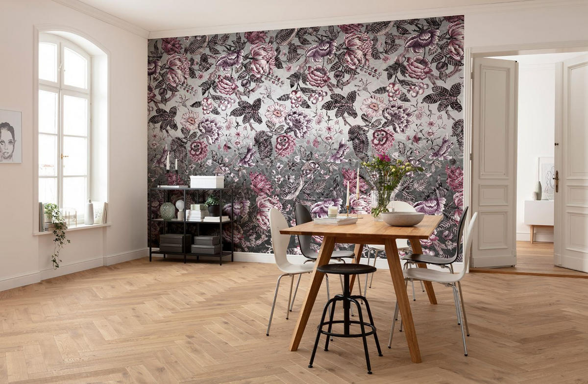 FOTOTAPETE Blumen 400 x 280 cm - Pink, Papier (400/280cm) - Sanders & Sanders