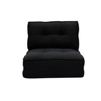 SCHLAFSESSEL Schwarz SALLY - Schwarz, Textil (85/65.5/74cm) - Miliboo