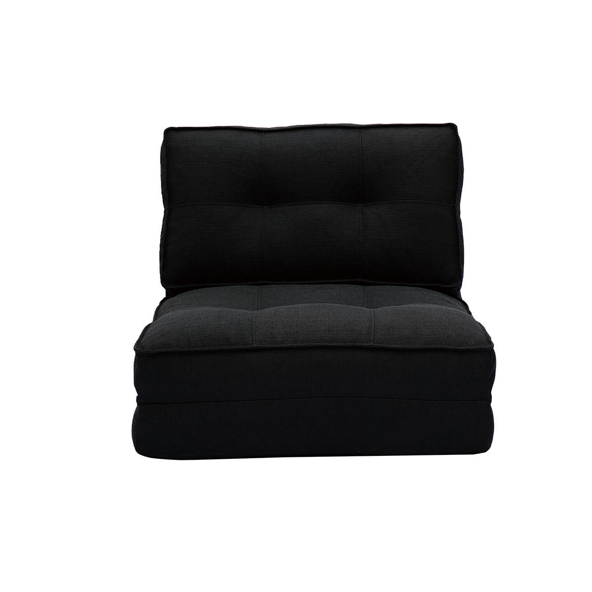 SCHLAFSESSEL Schwarz SALLY - Schwarz, Textil (85/65.5/74cm) - Miliboo