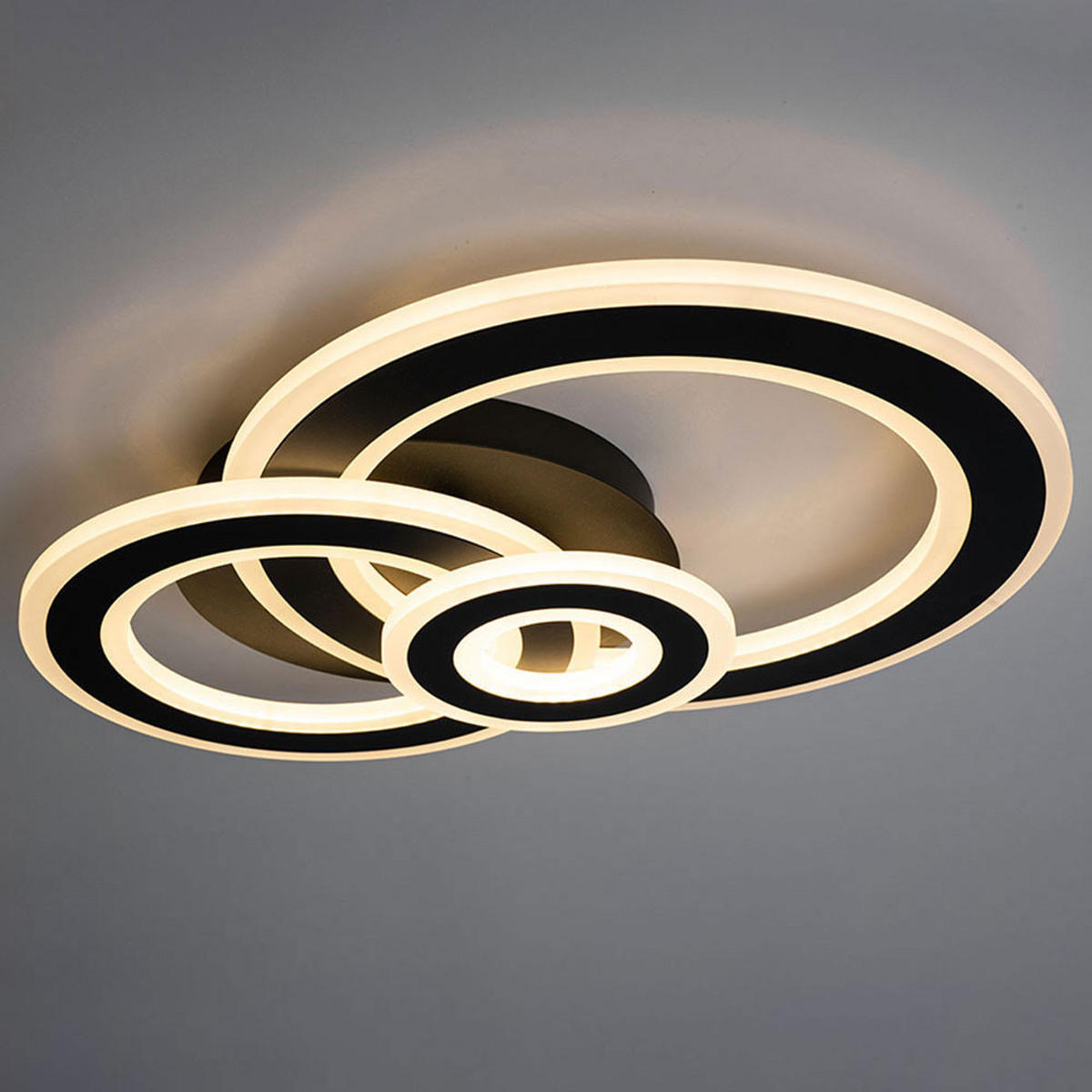 LED DECKENLEUCHTE Metall Grau RIO - Grau, Metall (47.5/36/7cm) - Wofi