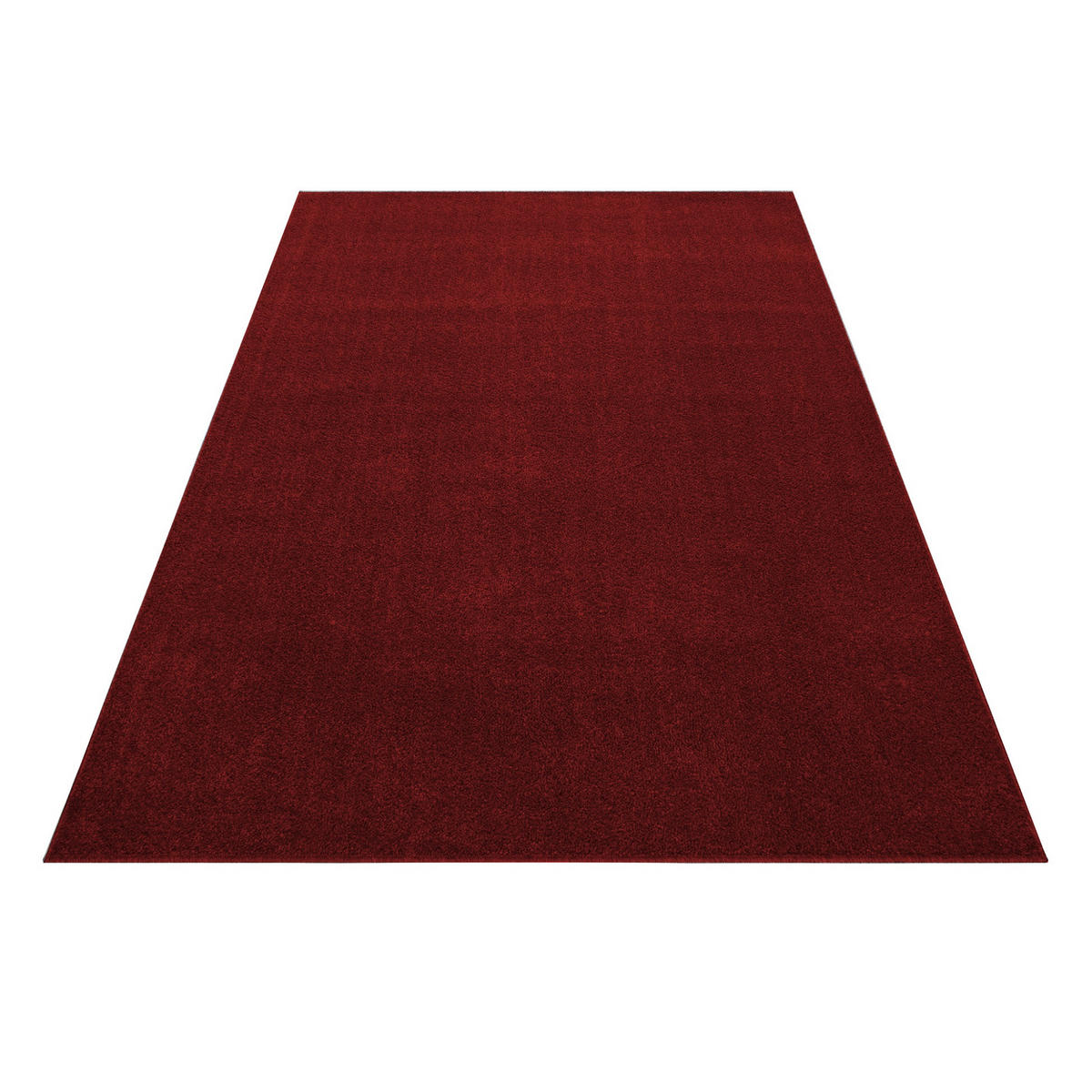 TEPPICH Kurzflor Uni Polypropylen Wohnzimmer Rot Rechteckig 280x370 - Rot, Textil (280/370cm) - KADIMA DESIGN