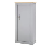 KOMMODE grau, Artisan Eiche 68 cm , Highboard im Landhaus-Stil - Silberfarben/Hellgrau, Holzwerkstoff/Metall (68/142/37cm) - Furn.Design