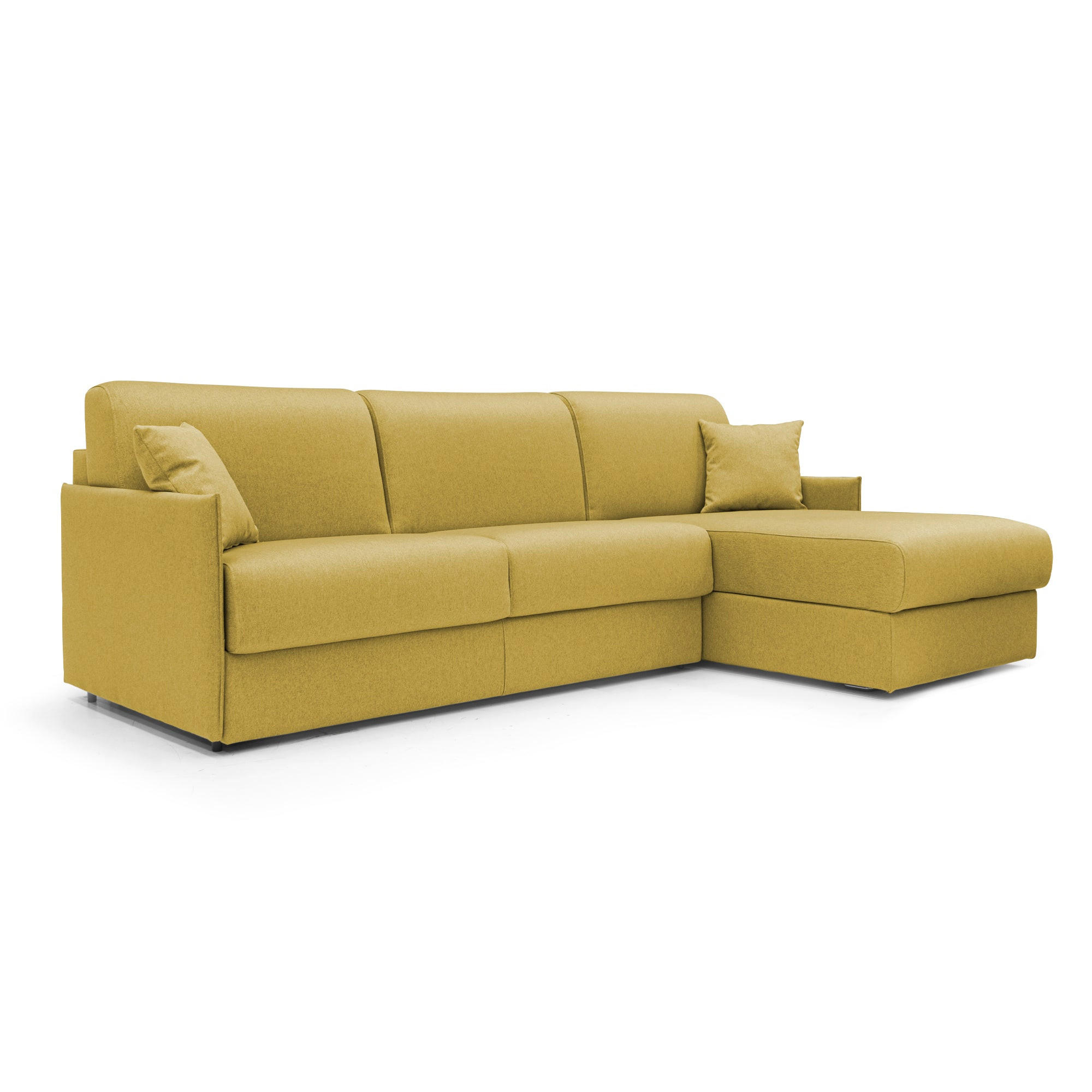 ECKSOFA LINKS Evans - Gelb, Textil (272/96cm) - Divani.store