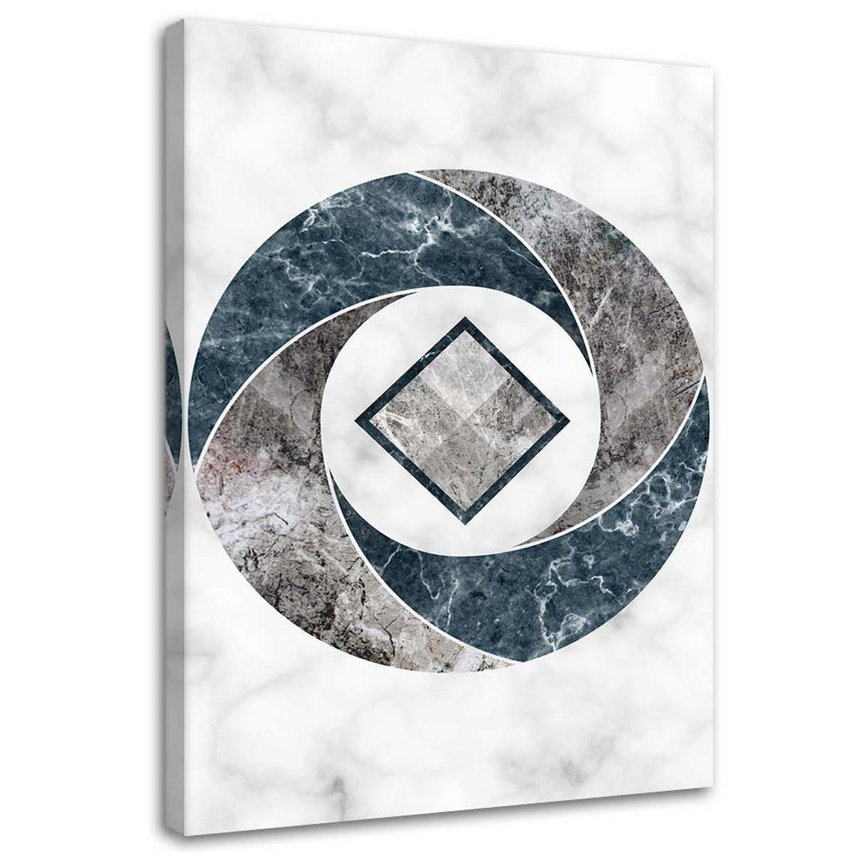 LEINWANDBILD Abstrakte Geometrie - Marmor 40x60cm - Grau, Textil (40/60cm) - Feeby