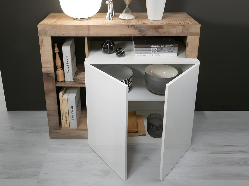 SIDEBOARD 2 Türen Frankfurt - L108 cm - Naturfarben, Holz (42/93/108cm) - Vente-Unique
