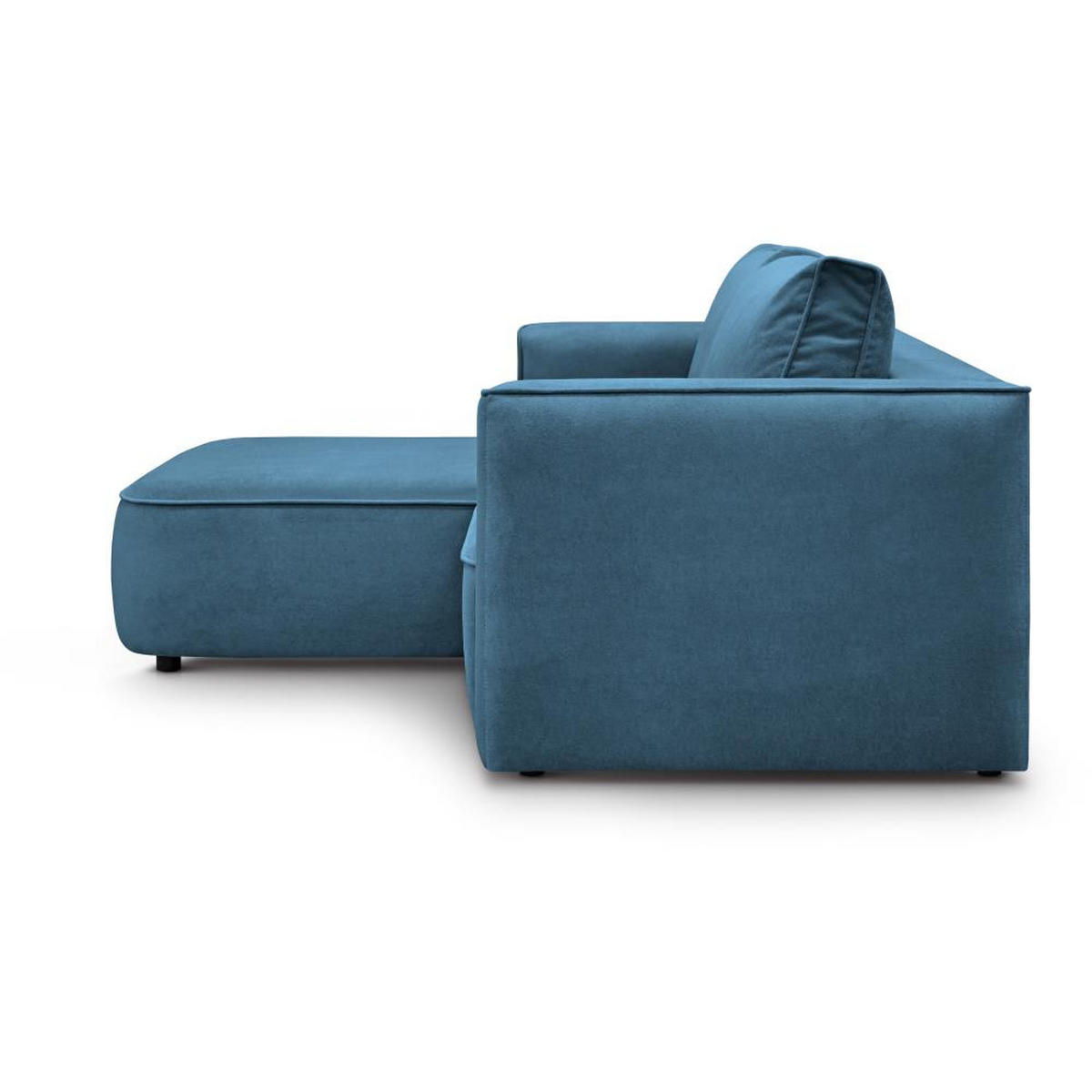 ECKSCHLAFSOFA Carlos dunkelblau - Schwarz/Dunkelblau, Kunststoff/Textil (265/170cm) - Beautysofa