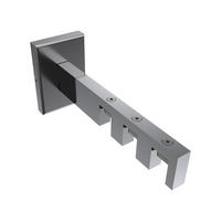 TRÄGER FÜR INNENLAUFSTANGEN 14x35 mm, Smartline 3-läufig lang, Chrom - Chromfarben, Metall (14.5/6.5/4.5cm) - INTERDECO