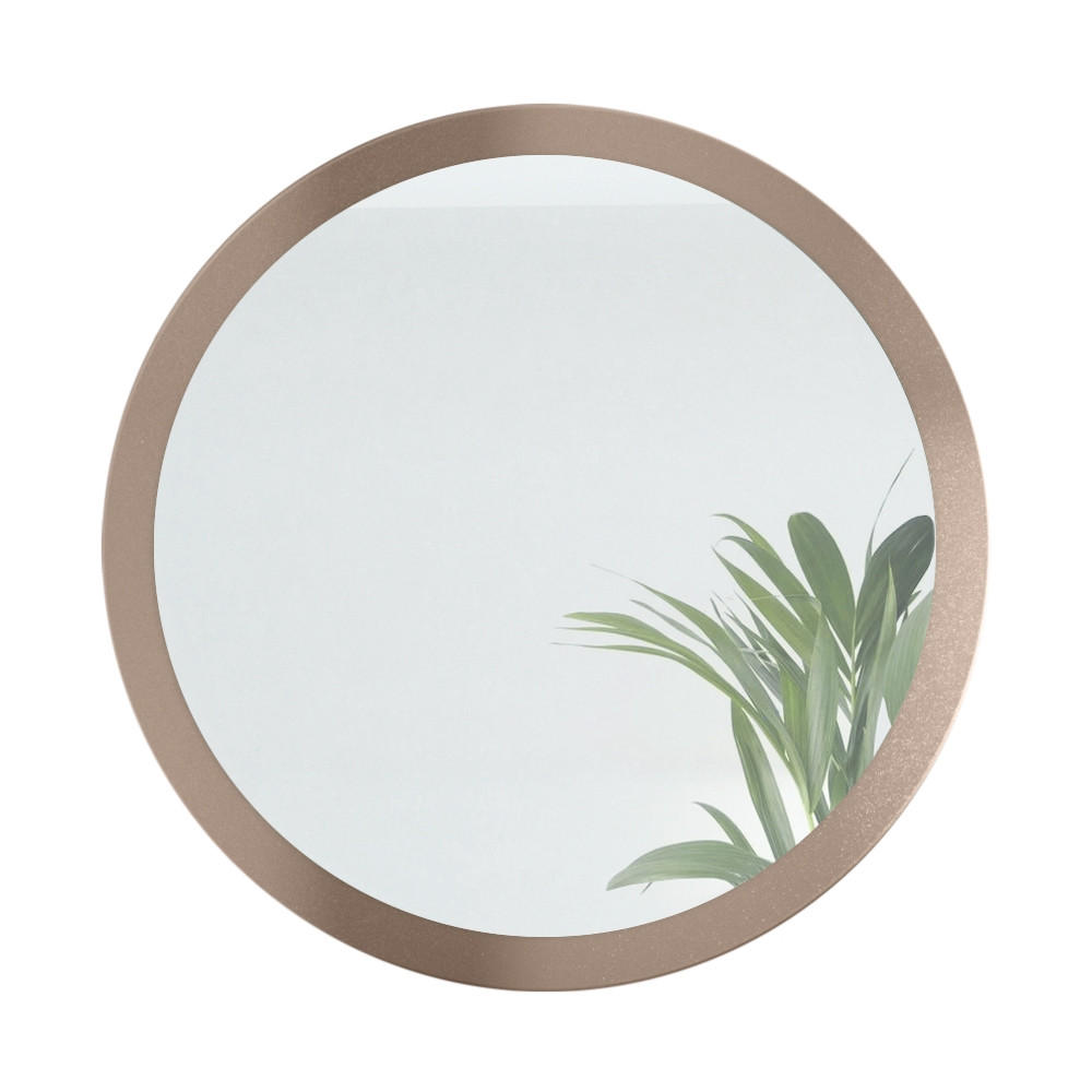 SPIEGEL Globe Bronze Optik - Bronzefarben, Holzwerkstoff (80/80/2cm) - Vladon