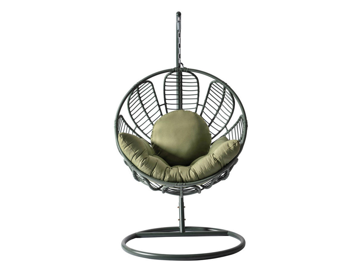 HÄNGESESSEL Floressa - Grün, Metall (106/195/105cm) - MIRJAN24
