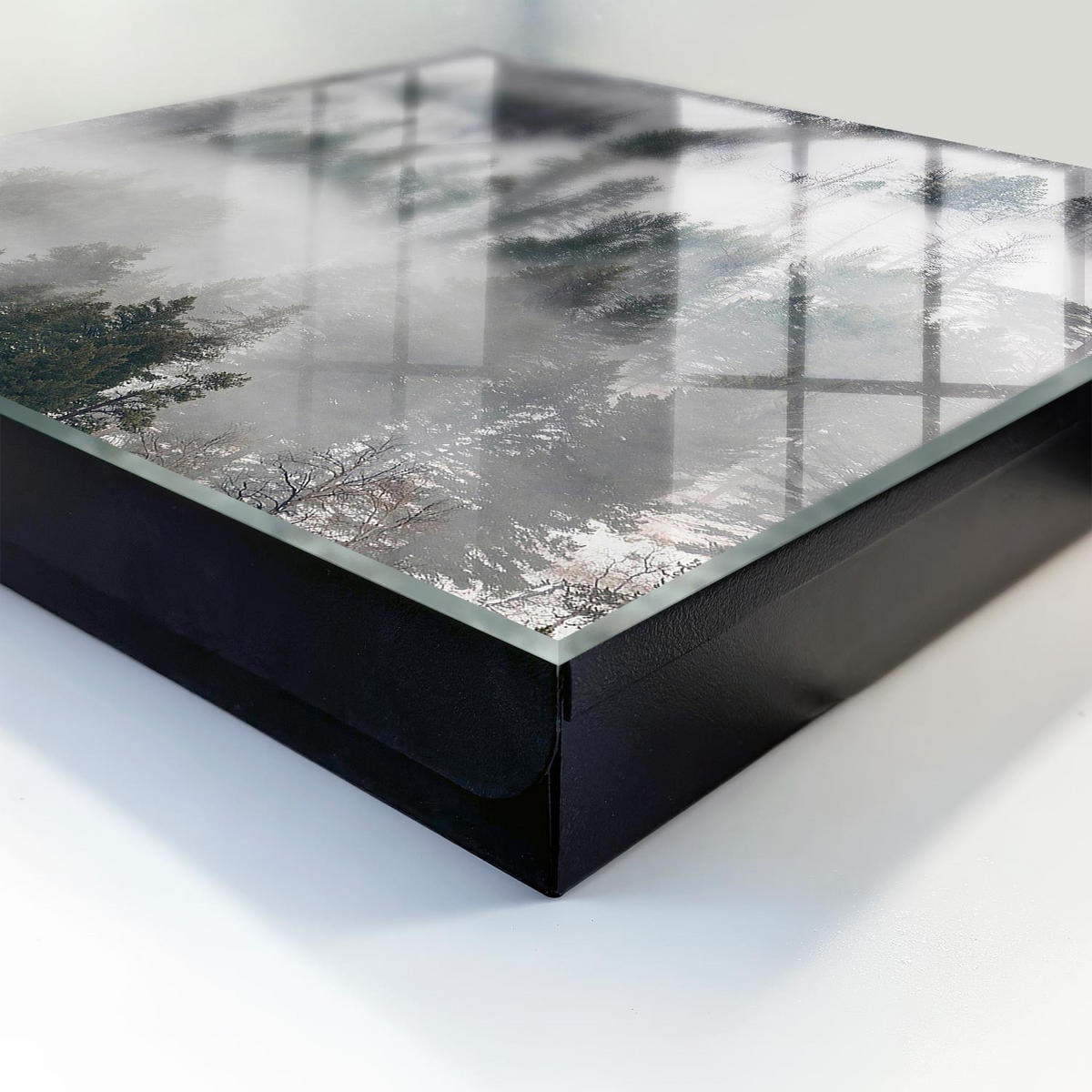 SCHLÜSSELBOX Schwarz 30x30 cm- Türöffnung nach rechts - Nebelgrün - Grün, Metall (30/30/5cm) - TULUP
