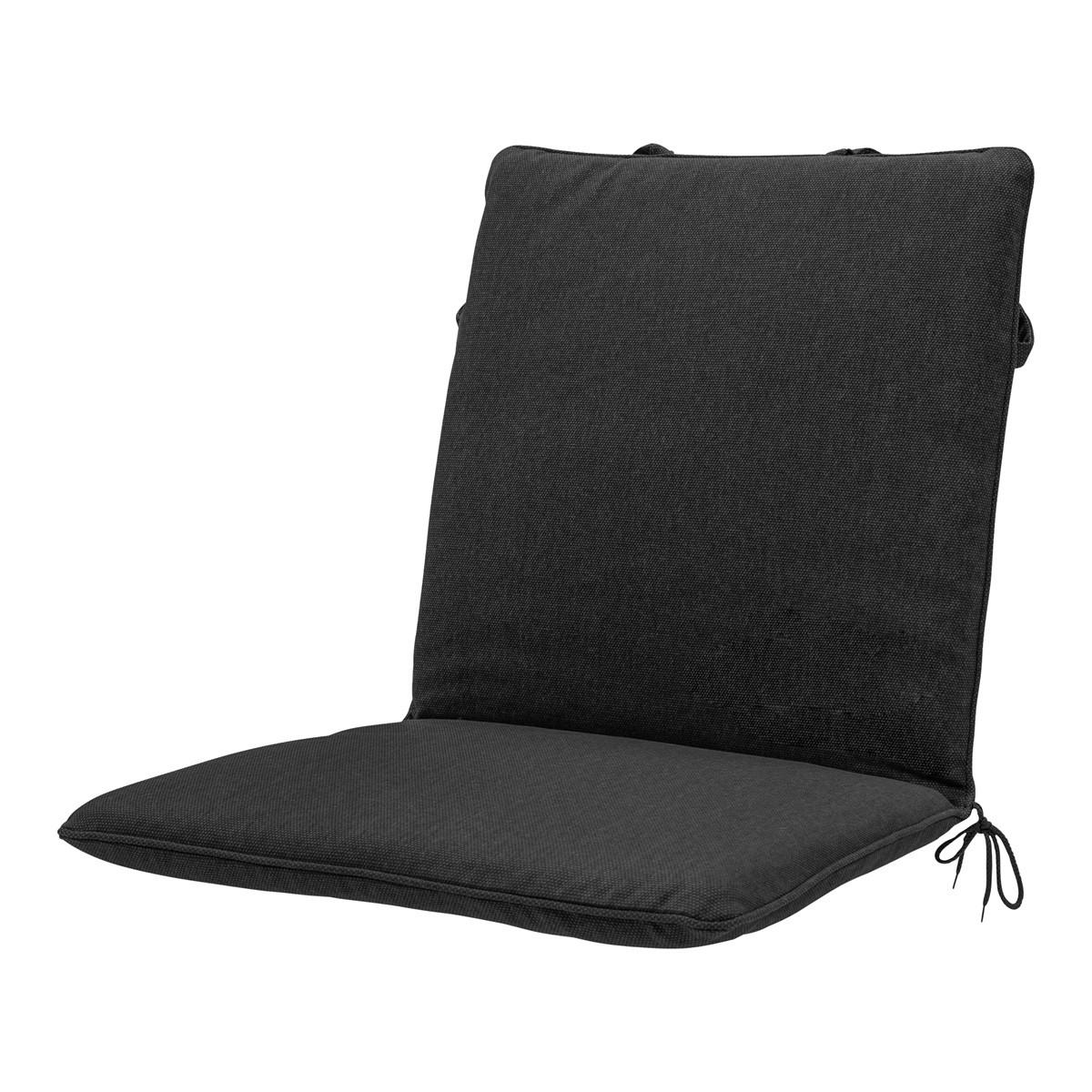 GARTENSTUHLKISSEN Canvas 97/49 cm 4er-Set - Schwarz, Textil (49/6/97cm) - Madison