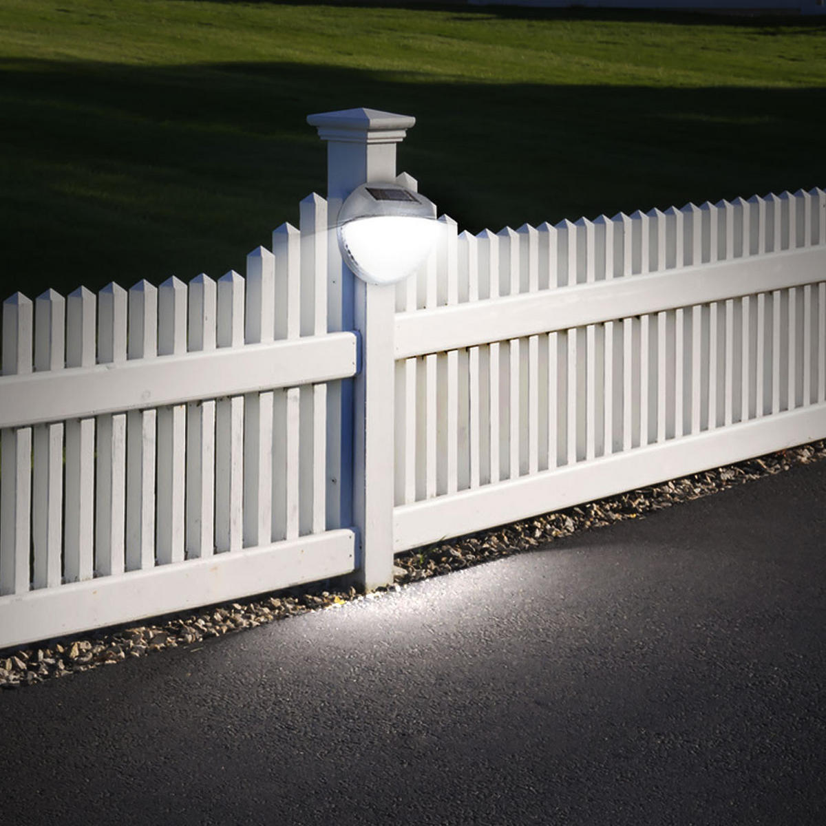 LED AUSSENLEUCHTE Kunststoff Grau 6er Set - Grau, Kunststoff (4/4/4cm) - Globo Lighting