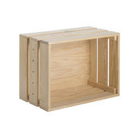 STAPELBARE Kiste aus massivem Kiefernholz - L51,2 x H28 cm - Apfelbaumfarben, Holz (38.4/28/51.2cm) - Calicosy